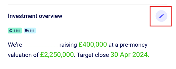 pitch investment overview